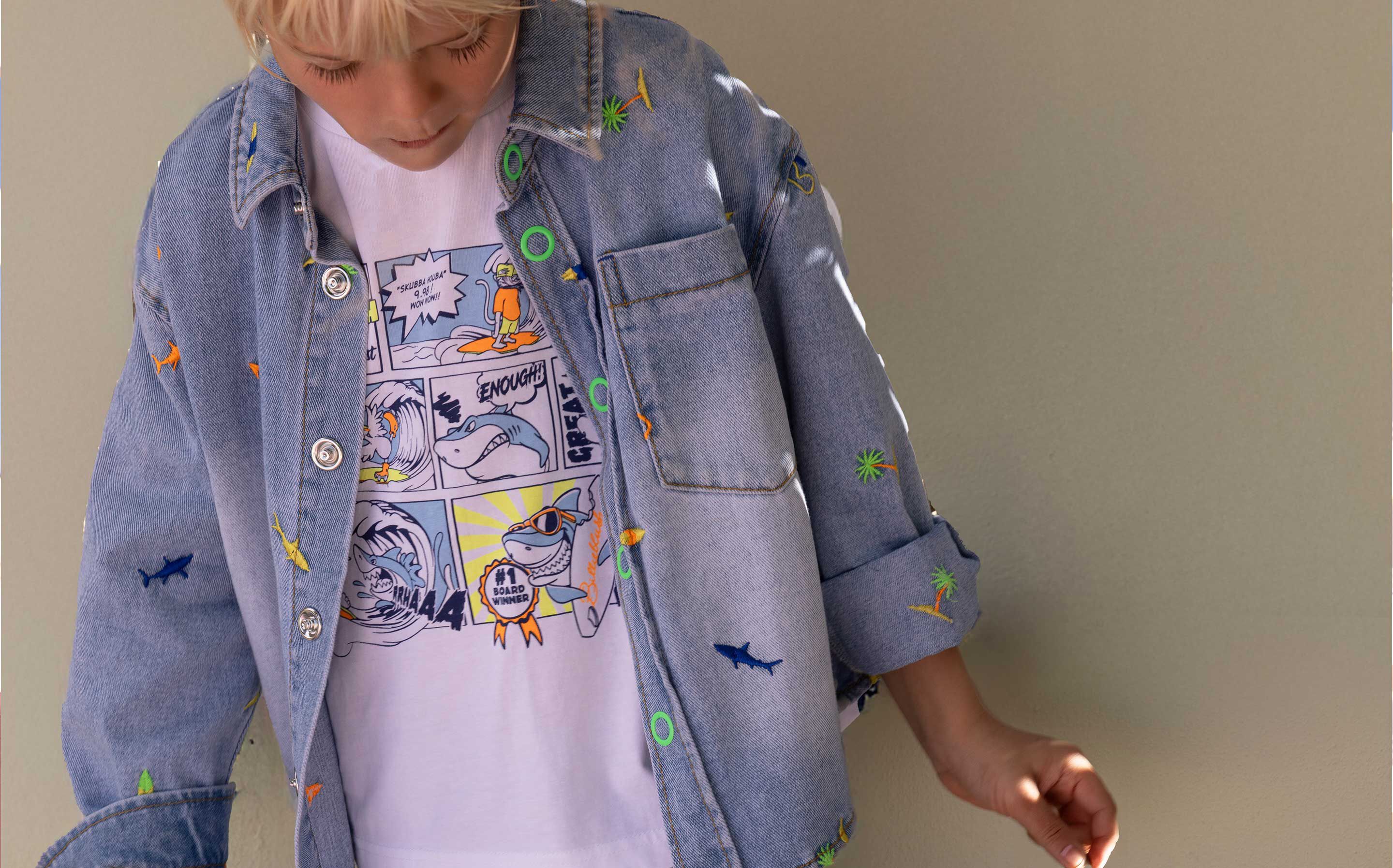 Clothing and accessories from the new collection for boys by Billieblush