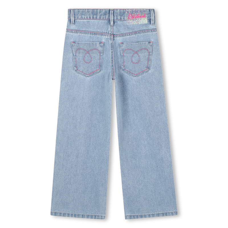 Embroidered denim trousers BILLIEBLUSH 
                        girl