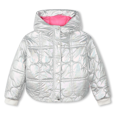 Metallic hooded puffer jacket BILLIEBLUSH girl