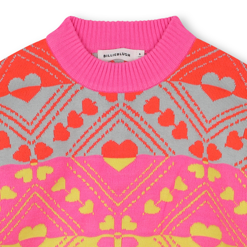 Knitted sweater with heart patterns BILLIEBLUSH 
                    FILLE