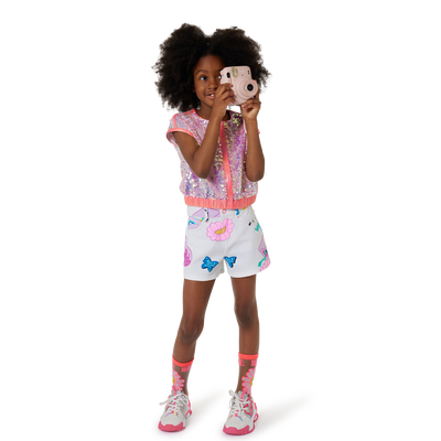 Printed cotton twill shorts BILLIEBLUSH girl