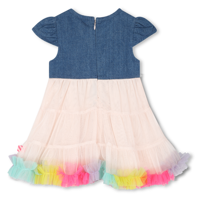 Bi-material dress with ruffles BILLIEBLUSH girl