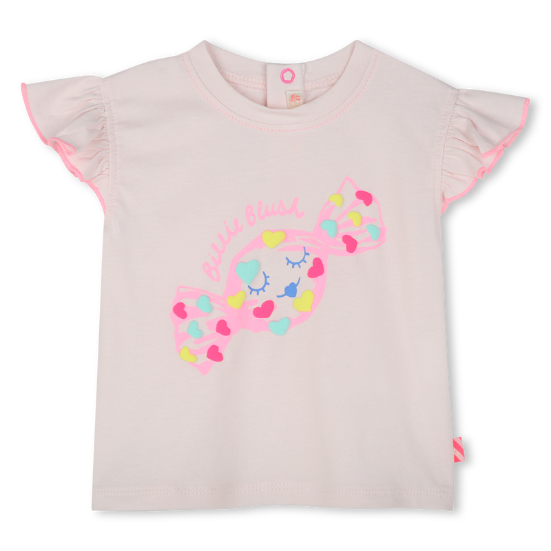 Cotton press-stud T-shirt BILLIEBLUSH 
                    FILLE