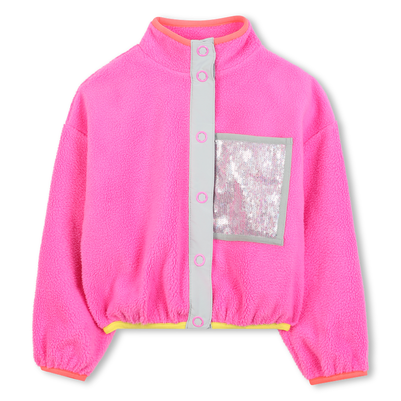 Cardigan in plush fabric BILLIEBLUSH 
                    FILLE