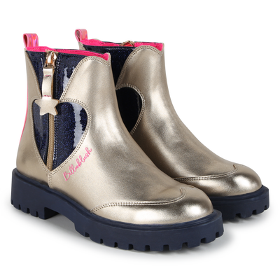 Sequined zip-up ankle boots BILLIEBLUSH girl