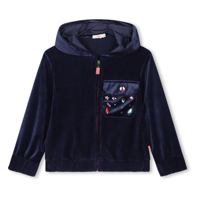 Fleece hooded cardigan BILLIEBLUSH girl