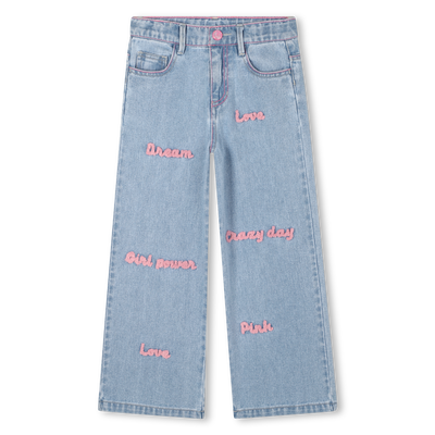 Embroidered denim trousers BILLIEBLUSH girl