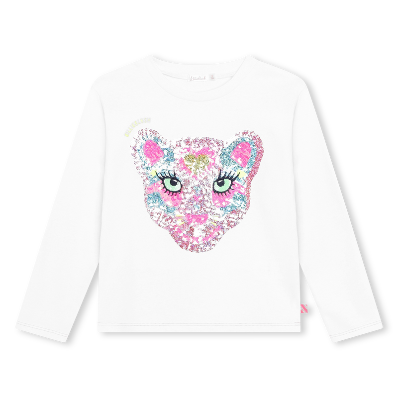 Sequin-graphic long-sleeve BILLIEBLUSH 
                    FILLE