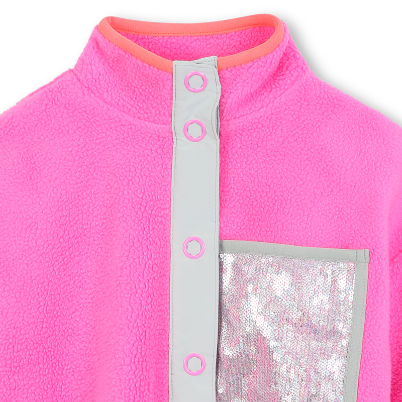 Cardigan in plush fabric BILLIEBLUSH 
                        girl