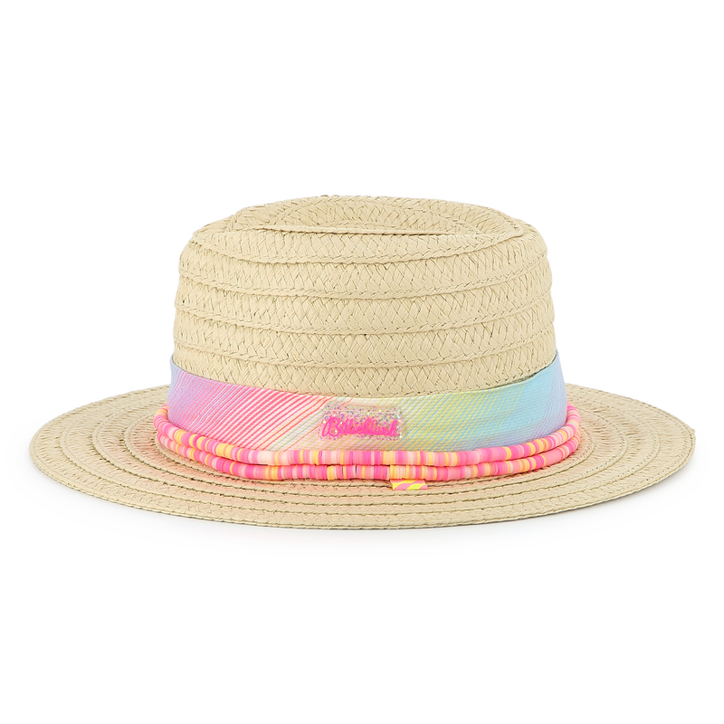 Hat with striped pearl ribbon BILLIEBLUSH 
                        girl