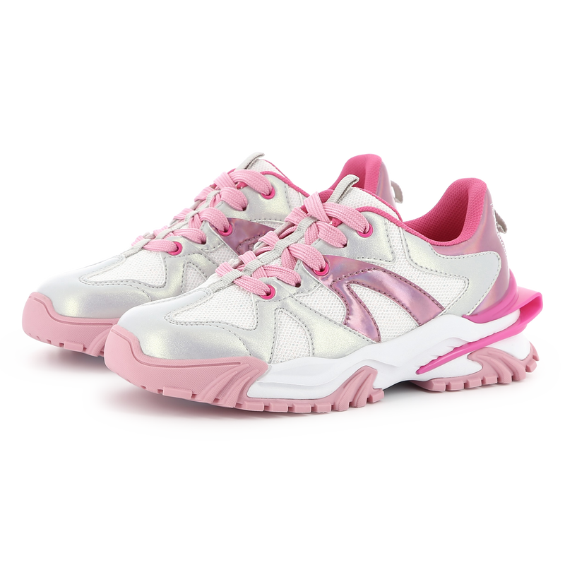 Dual-fabric lace-up trainers BILLIEBLUSH 
                        girl