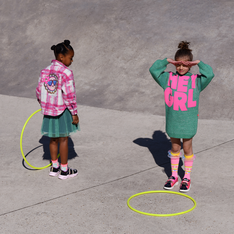 Bi-material press-stud skirt BILLIEBLUSH 
                        girl