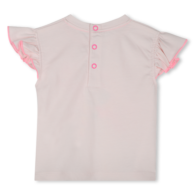 Cotton press-stud T-shirt BILLIEBLUSH 
                    FILLE