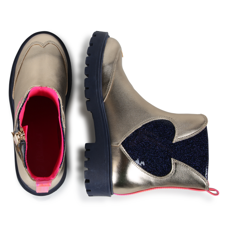 Sequined zip-up ankle boots BILLIEBLUSH 
                        girl