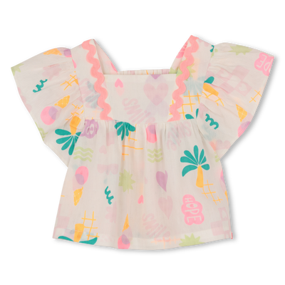 RUFFLED SHORT SLEEVE BLOUSE BILLIEBLUSH girl