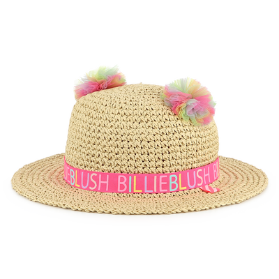 Pompom straw hat BILLIEBLUSH girl