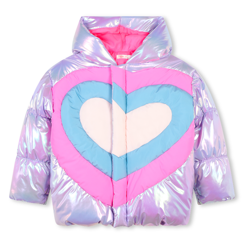 Shiny hooded puffer jacket BILLIEBLUSH 
                        girl