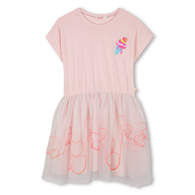 Bimaterial dress BILLIEBLUSH girl