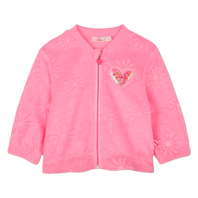 Zip-up terry cloth cardigan BILLIEBLUSH girl