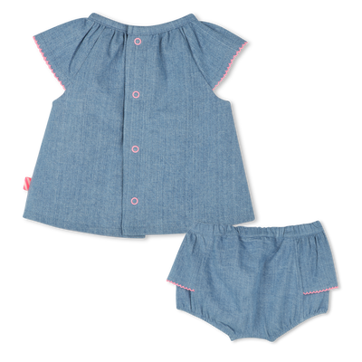 Denim set with frills BILLIEBLUSH girl