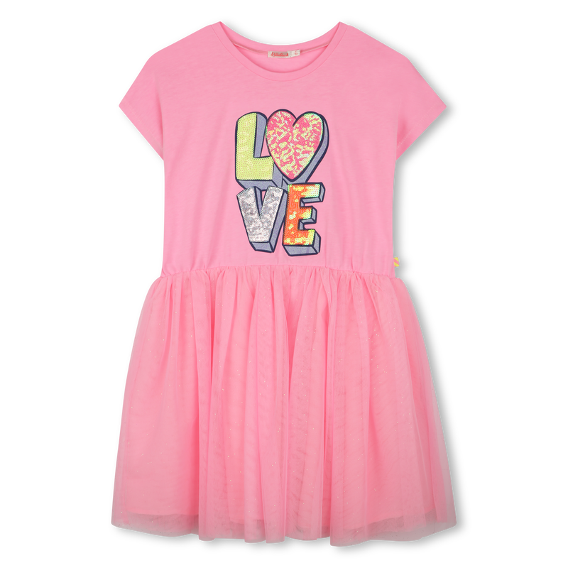 Bimaterial dress BILLIEBLUSH 
                        girl