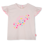 Cotton press-stud T-shirt BILLIEBLUSH 
                    girl