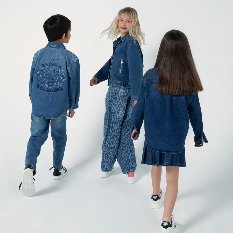 Pleated denim skirt BILLIEBLUSH 
                    FILLE