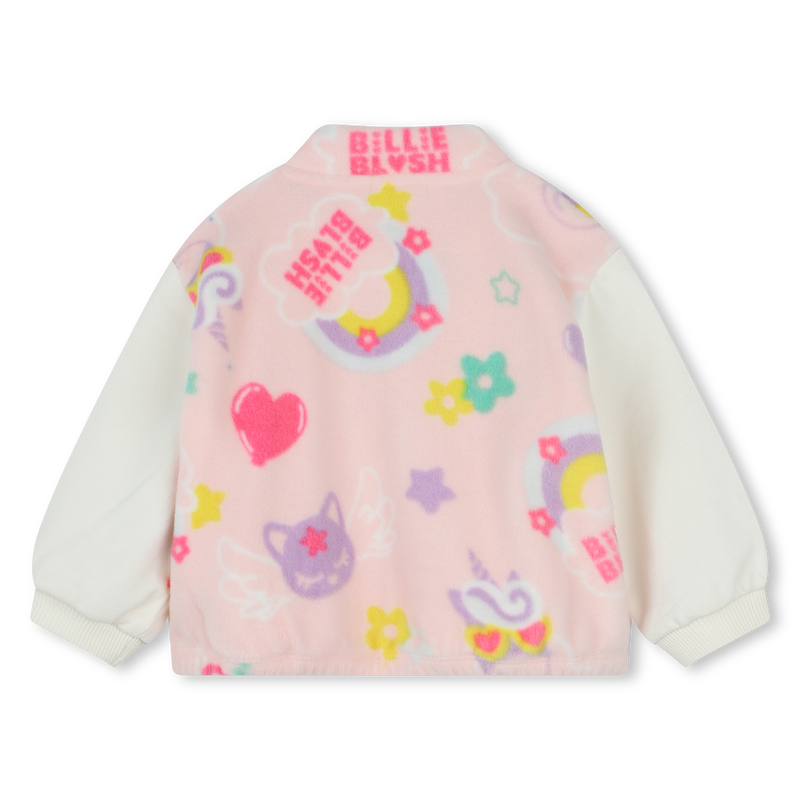 Bi-material printed cardigan BILLIEBLUSH 
                        girl
