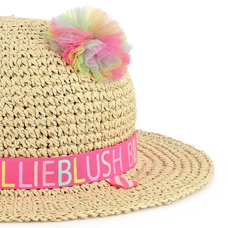 Pompom straw hat BILLIEBLUSH 
                    FILLE