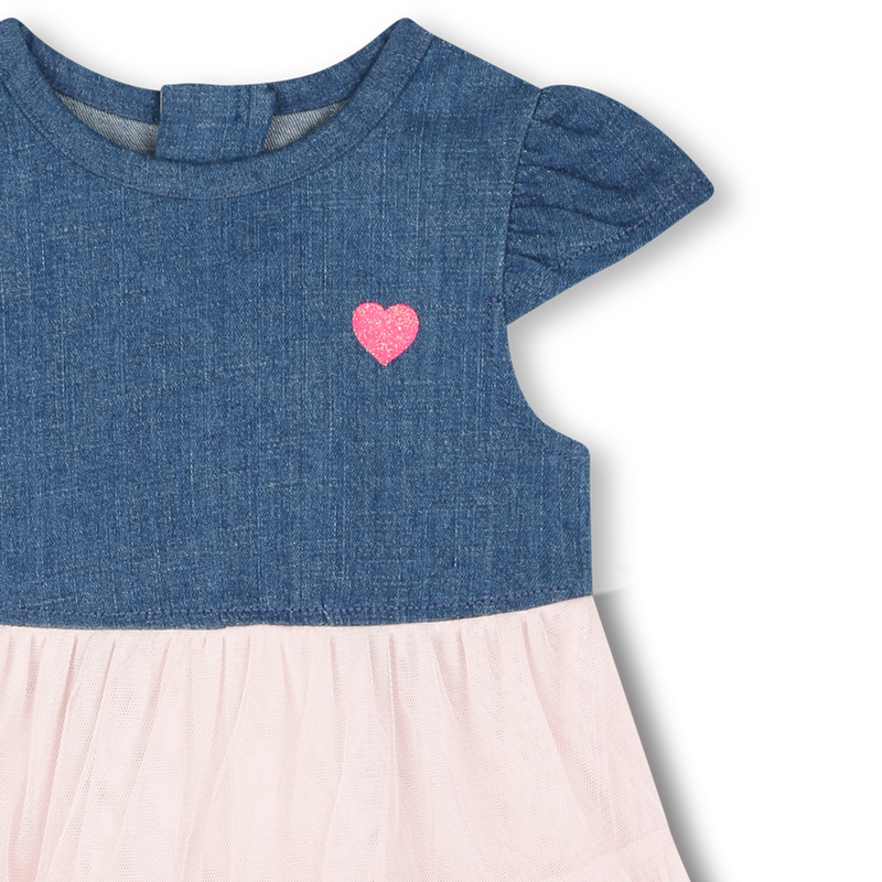 Bi-material dress with ruffles BILLIEBLUSH 
                    FILLE