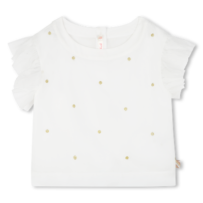 Blouse with tulle and sequins BILLIEBLUSH girl