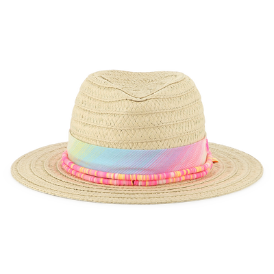 Hat with striped pearl ribbon BILLIEBLUSH girl