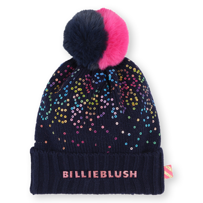 Pompom hat with sequins BILLIEBLUSH girl