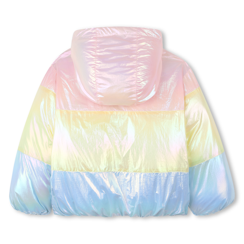 Tricolor hooded down jacket BILLIEBLUSH 
                    FILLE