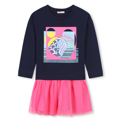 Novelty bi-material dress BILLIEBLUSH girl