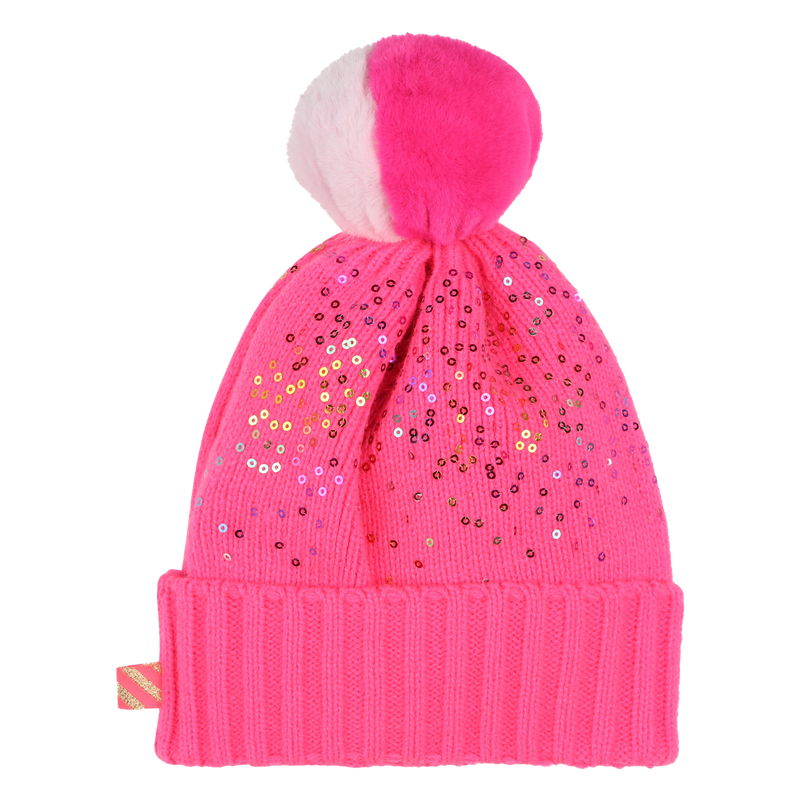 Pompom hat with sequins BILLIEBLUSH 
                        girl