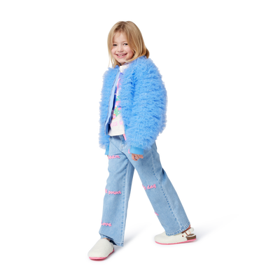 Embroidered denim trousers BILLIEBLUSH girl