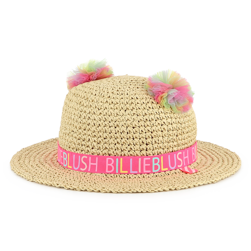 Pompom straw hat BILLIEBLUSH 
                    FILLE