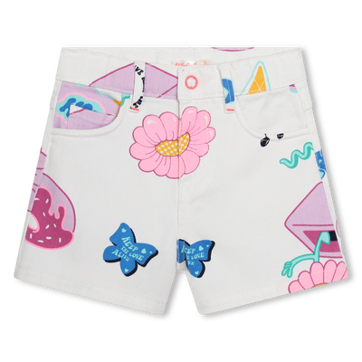 Printed cotton twill shorts BILLIEBLUSH girl