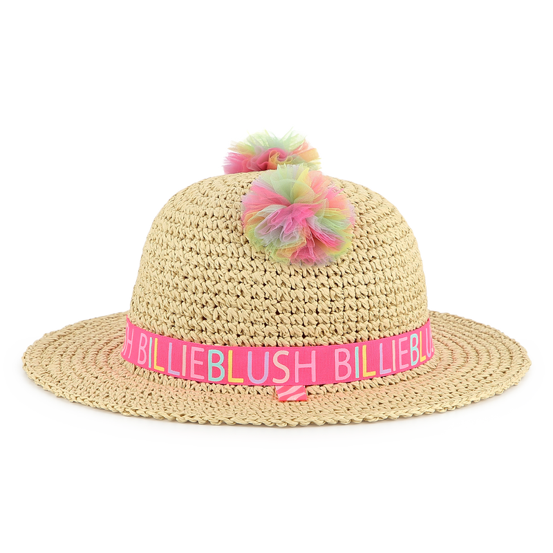Pompom straw hat BILLIEBLUSH 
                        girl