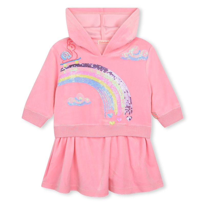 Velvet hoodie dress BILLIEBLUSH 
                        girl