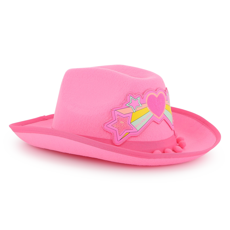 Western hat with pompoms BILLIEBLUSH 
                        girl