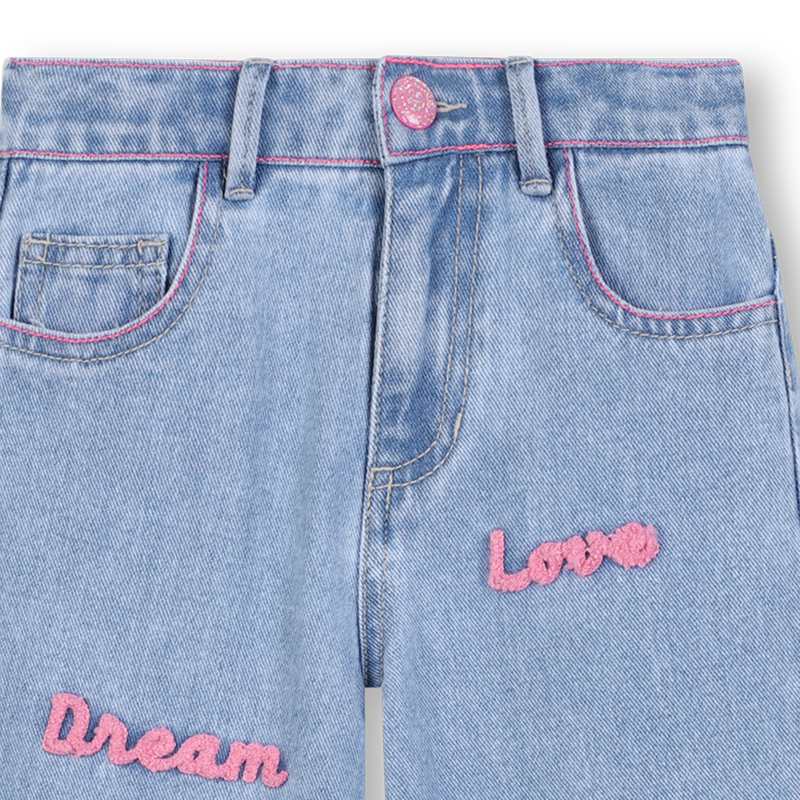 Embroidered denim trousers BILLIEBLUSH 
                    FILLE