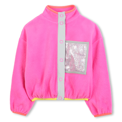 Cardigan in plush fabric BILLIEBLUSH girl