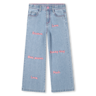 Embroidered denim trousers BILLIEBLUSH 
                    girl
