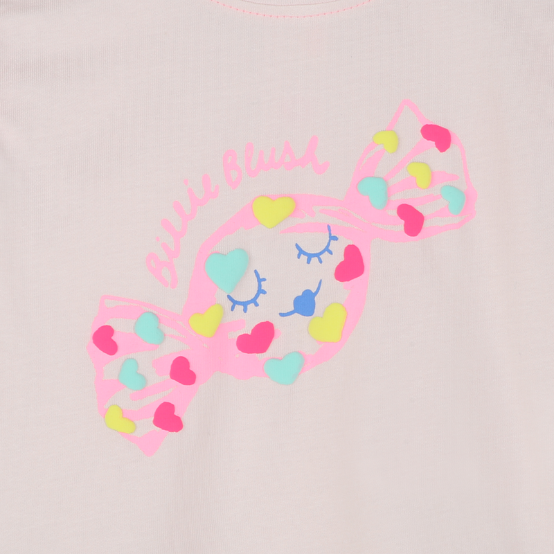 Cotton press-stud T-shirt BILLIEBLUSH 
                    FILLE