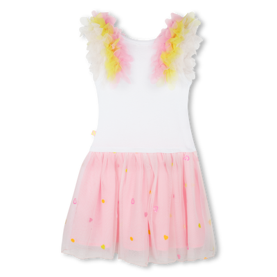 Strappy dual-fabric dress BILLIEBLUSH girl