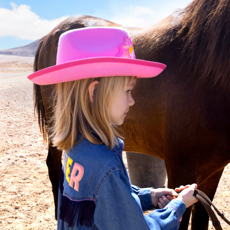 Western hat with pompoms BILLIEBLUSH 
                    FILLE