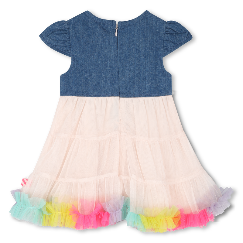Bi-material dress with ruffles BILLIEBLUSH 
                    FILLE