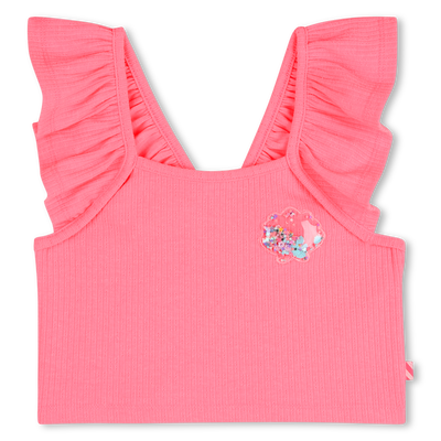 VEST TOP WITH RUFFLED STRAPS BILLIEBLUSH girl